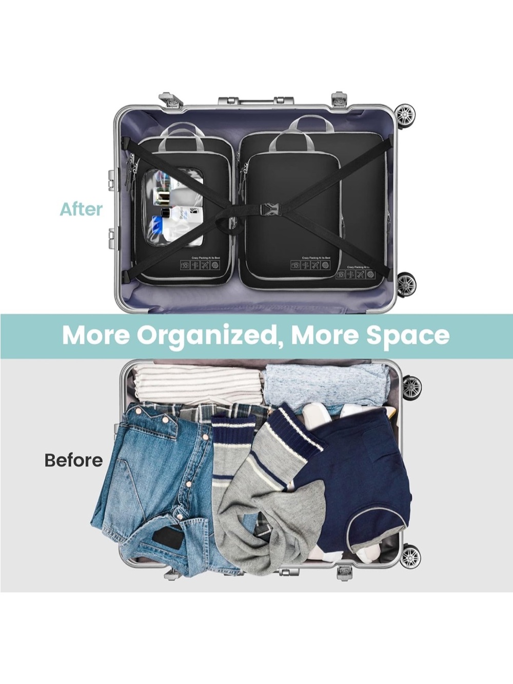 Travel Packing Compression Cubes Set - Picture 4 of 6
